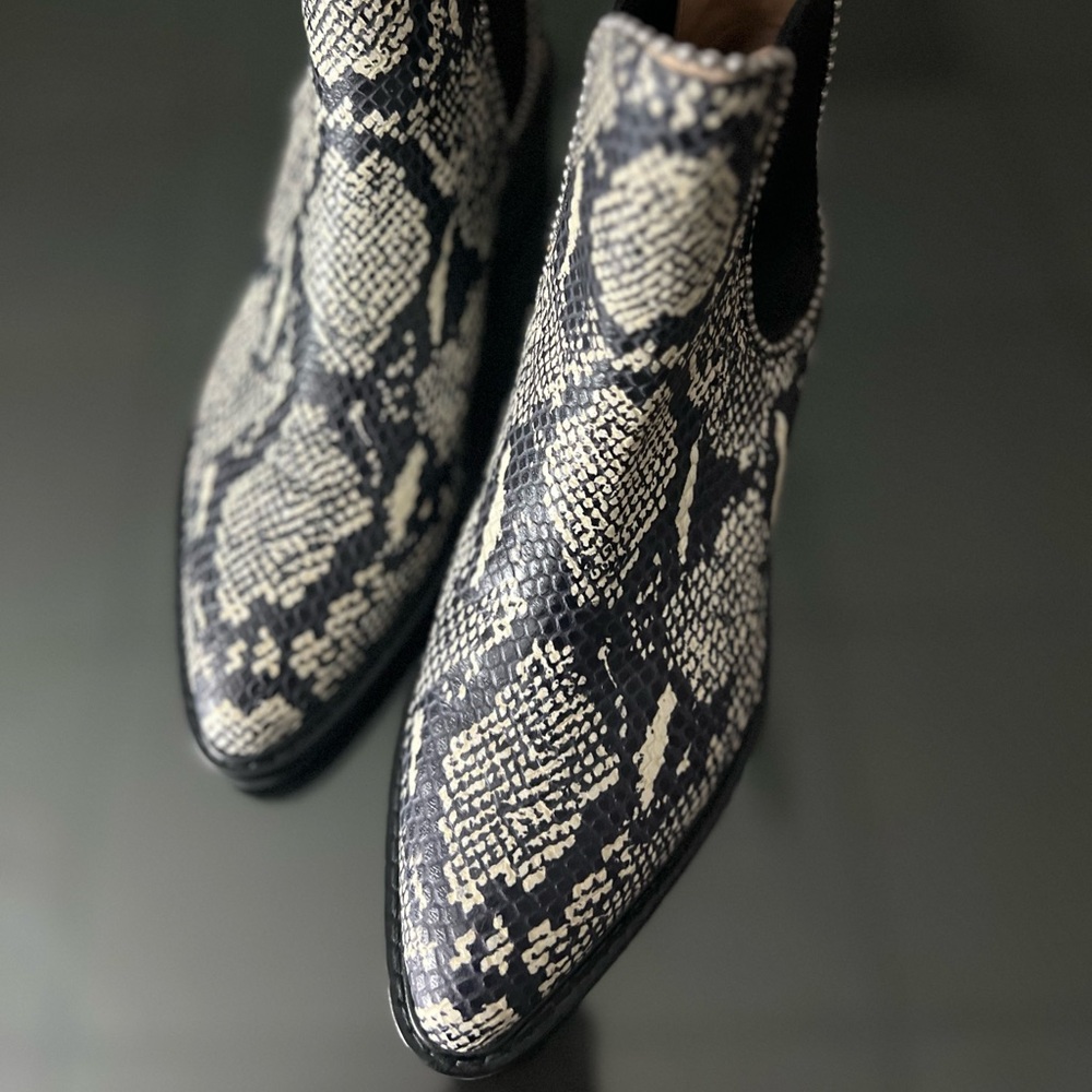 Coach Black and Cream Ankle Boots